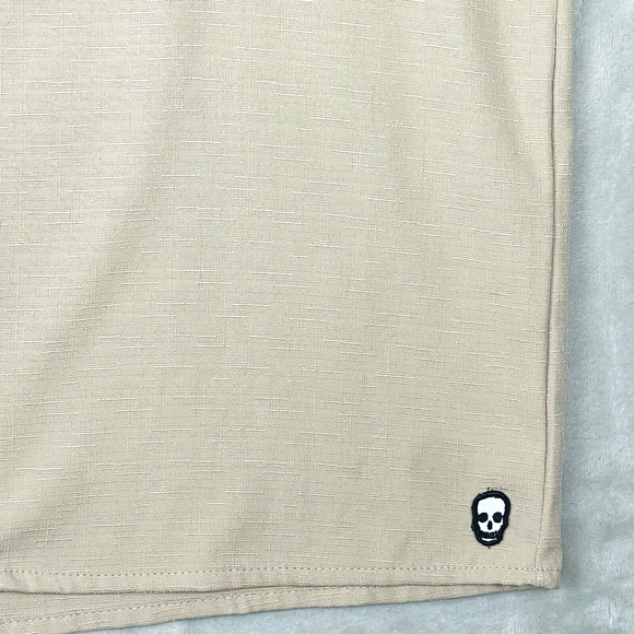 Bolongaro Trevor Applique Textured Embroidered Short Sleeve XL White Lotus - Picture 5 of 10